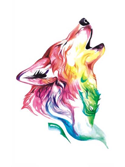 Watercolor Wolf