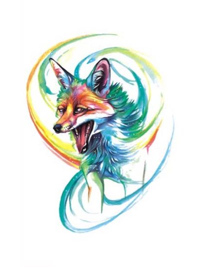 Watercolor Wolf Tattoos