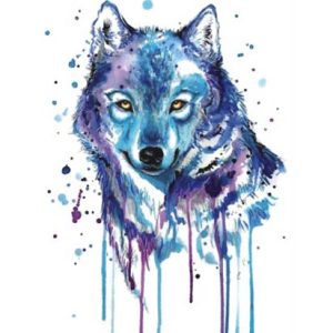 Watercolor Wolf Tattoo