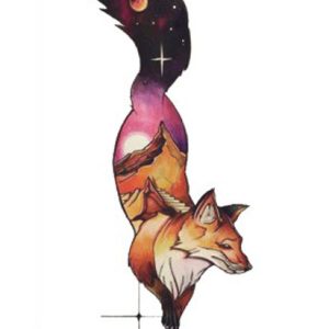 Fox Tattoo Sticker