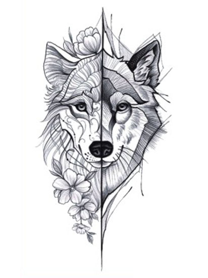 Half Flower Wolf