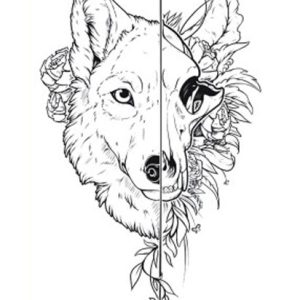 Half Flower Wolf