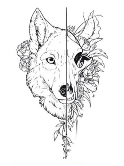 Half Flower Wolf