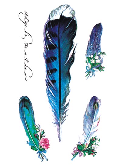 Flower Feather Tattoo