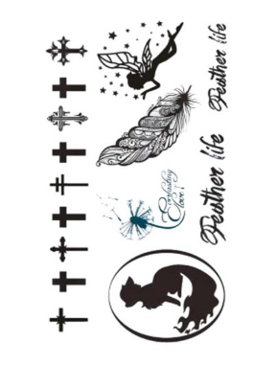 feather temporary tattoo