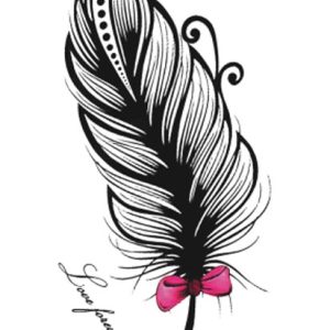 Bowknot Black Feather