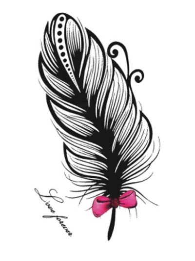 Bowknot Black Feather