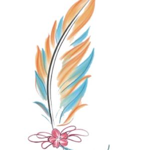 feather temporary tattoo