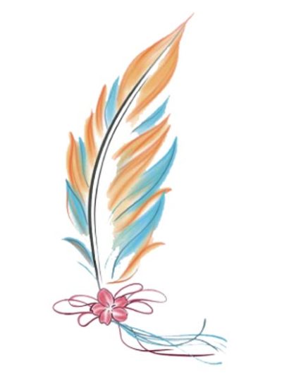 feather temporary tattoo