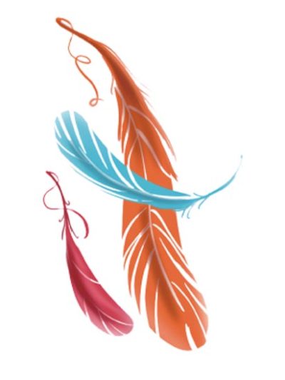 feather temporary tattoo