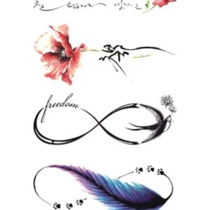 feather temporary tattoo