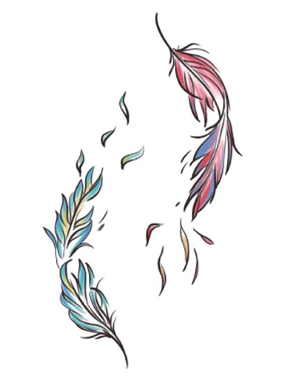 feather temporary tattoo