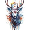 Watercolor Deer Tattoo