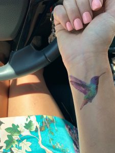 hummingbird temporary tattoo