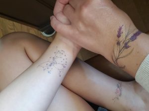 flower temporary tattoo