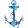 Blue Anchor Temporary Tattoo