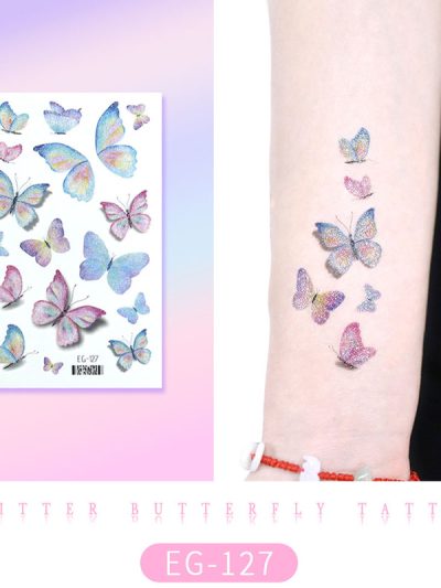 Glitter Butterfly Tattoo