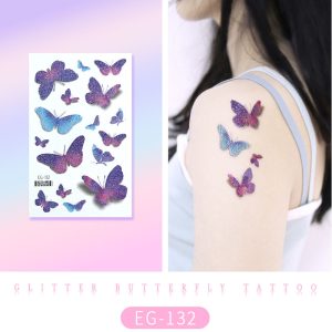 Glitter Butterfly Tattoo