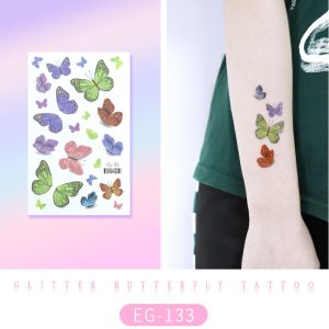 Glitter Butterfly Tattoo