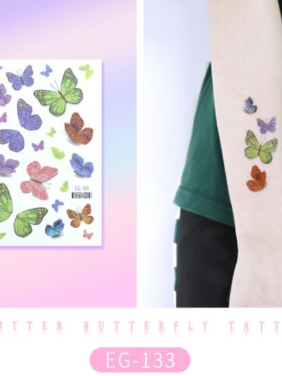 Glitter Butterfly Tattoo