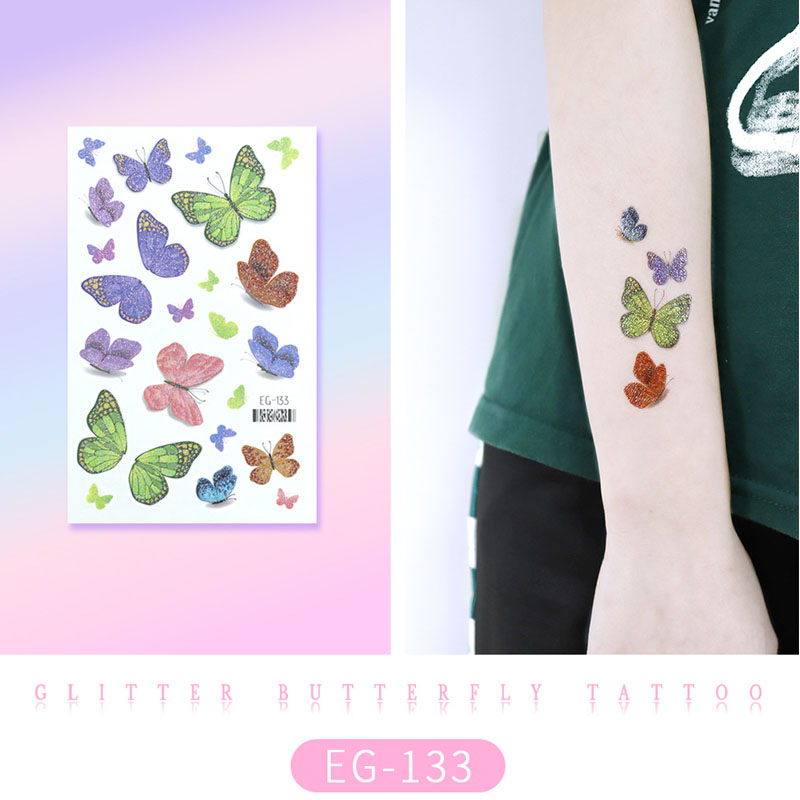 Glitter Butterfly Tattoo