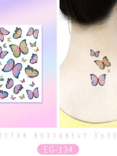 Glitter Butterfly Tattoo