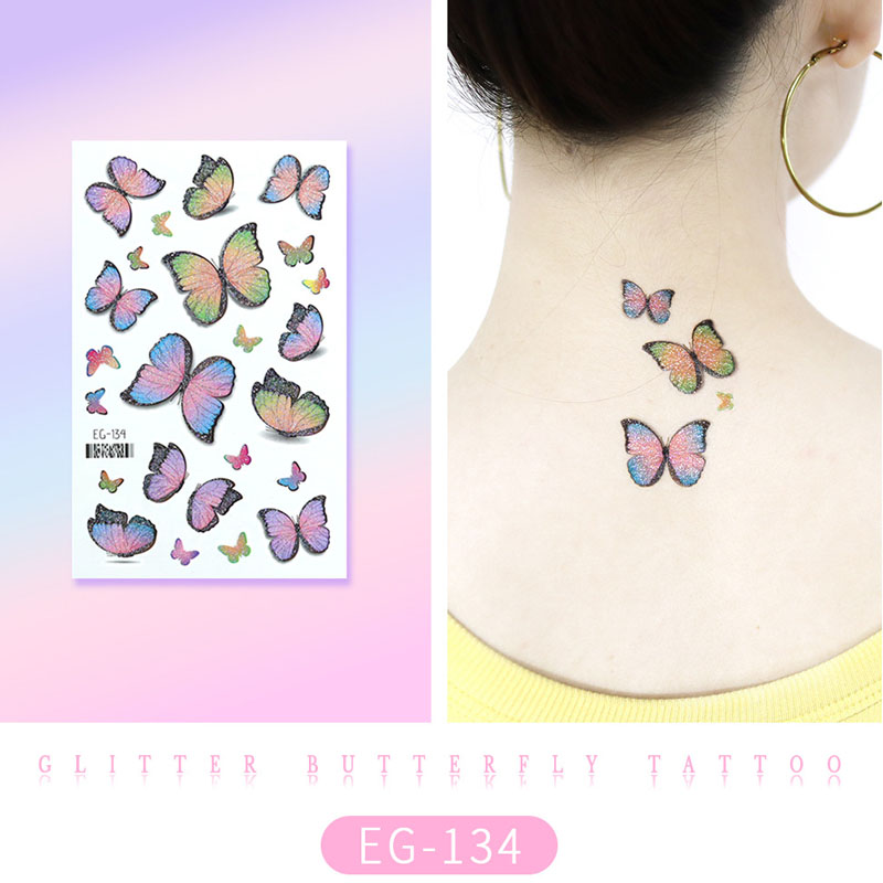 Glitter Butterfly Tattoo