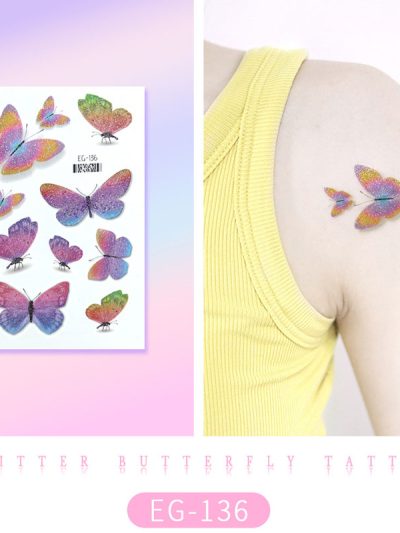 Glitter Butterfly Tattoo