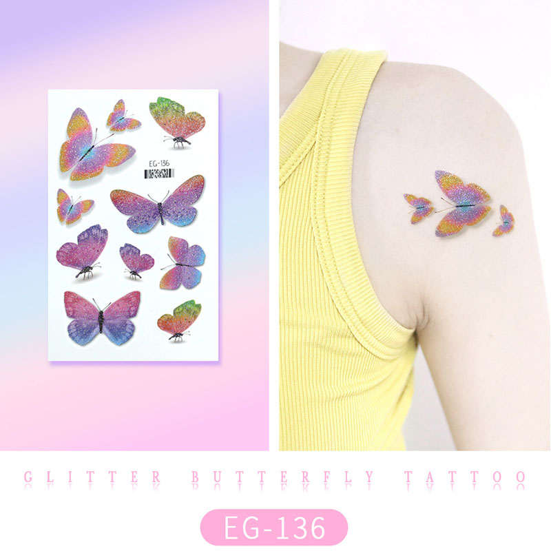 Glitter Butterfly Tattoo