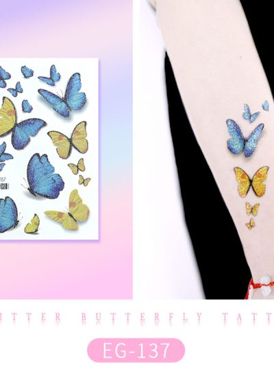 Glitter Butterfly Tattoo