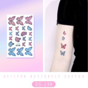 Glitter Butterfly Tattoo