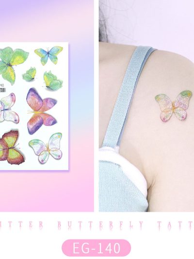 Glitter Butterfly Tattoo