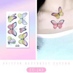 Glitter Butterfly Tattoo