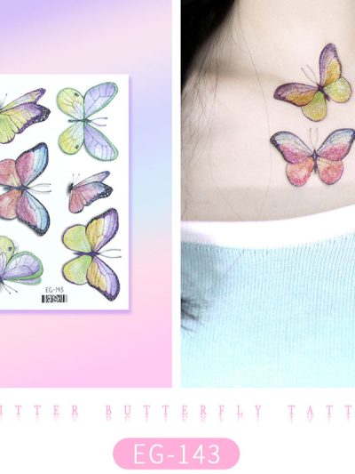 Glitter Butterfly Tattoo