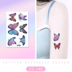 Glitter Butterfly Tattoo