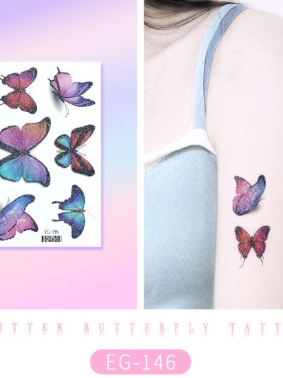 Glitter Butterfly Tattoo