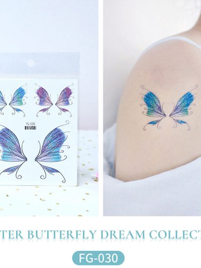 Glitter Blue Butterfly