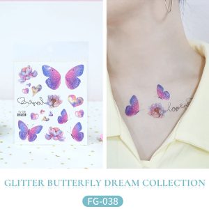 Glitter Butterfly Flowers