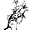 Harpoon Shark Temporary Tattoo