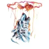 Blue Wolf Temporary Tattoo