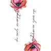 Pink Letter Flower Tattoo