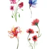 Four Flowers Temporary Tattoo