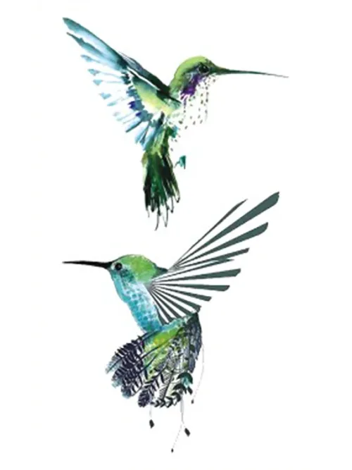 Green Hummingbird Tattoo
