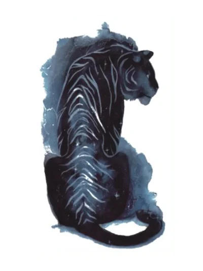 Silhouette Tiger Tattoo