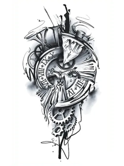Gear Compass Temporary Tattoo