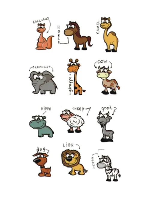 Little Animals Temporary Tattoo