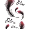 Believe Feather Tattoo