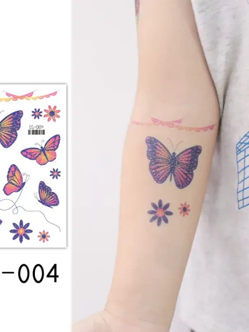 Glitter Butterfly Rope Tattoo