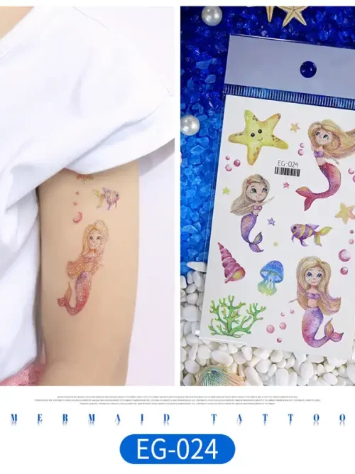 Smiling Mermaid Tattoo