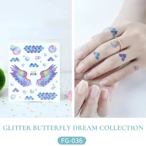 Glitter Wing Scales Tattoo